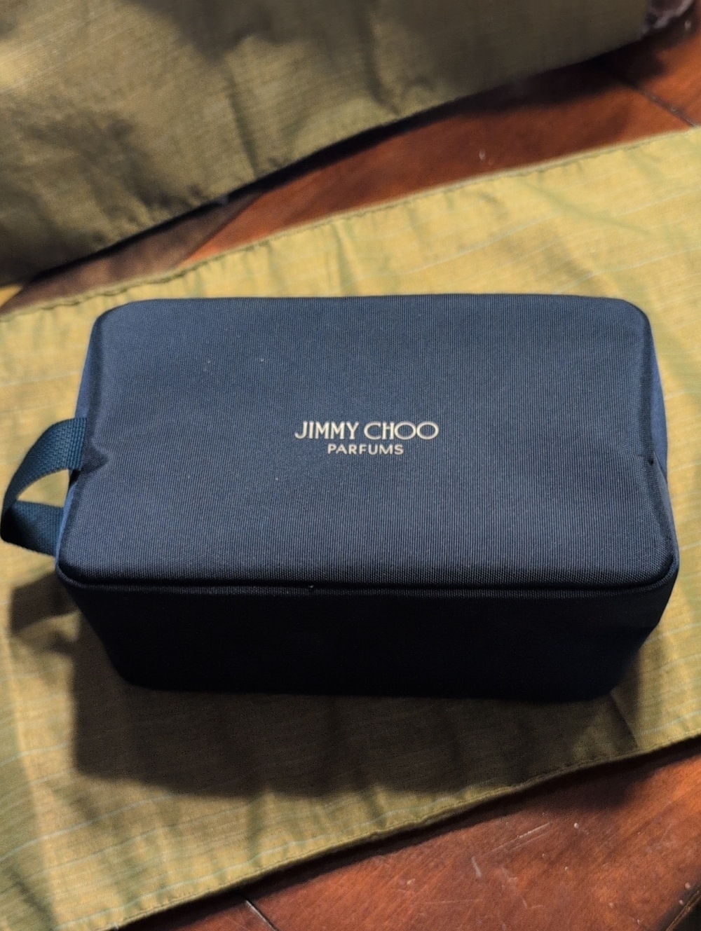 Jimmy Choo Navy Blue Toiletry Bag